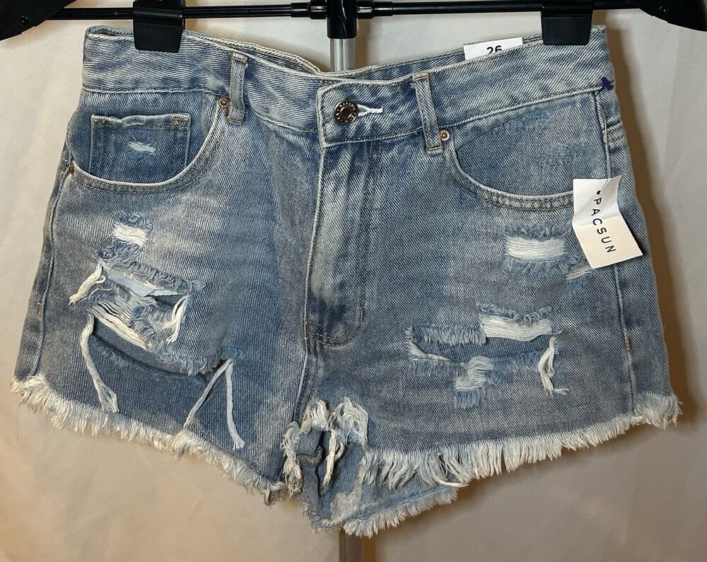NWT PacSun Denim Jean High Rise Festival Shorts size 26